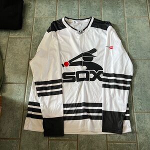 White Sox , Black & Red Long-Sleeve Men's Jersey
